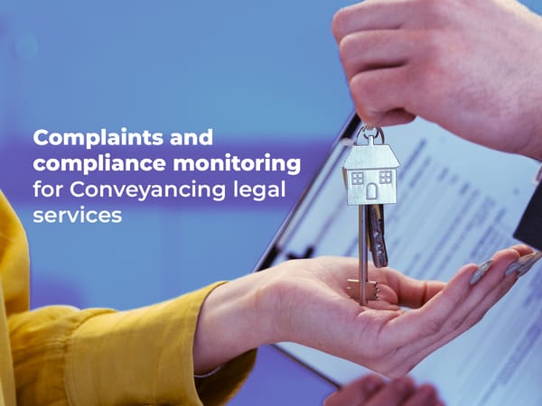 Compliance monitoring in conveyancing